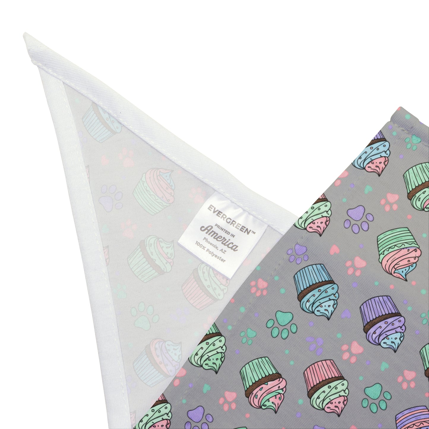 Cupcake Pattern Pet Bandana — Pastel Sweets Dog & Cat Accessory