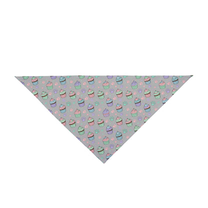 Cupcake Pattern Pet Bandana — Pastel Sweets Dog & Cat Accessory