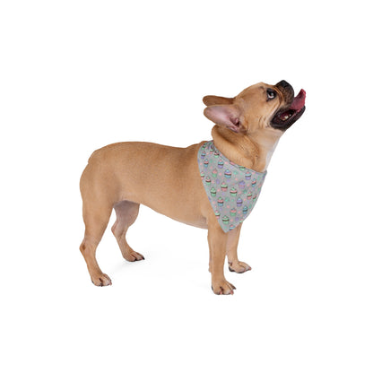 Cupcake Pattern Pet Bandana — Pastel Sweets Dog & Cat Accessory