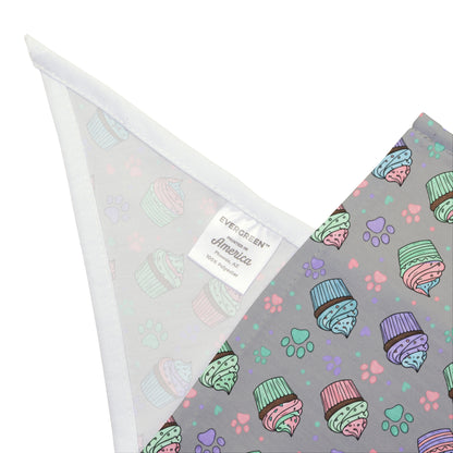 Cupcake Pattern Pet Bandana — Pastel Sweets Dog & Cat Accessory