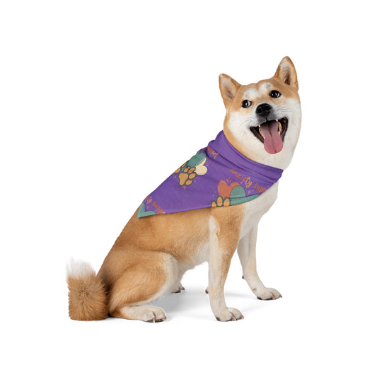 Anxiety Support Paw Heart Pet Bandana | Calming Supportive Design
