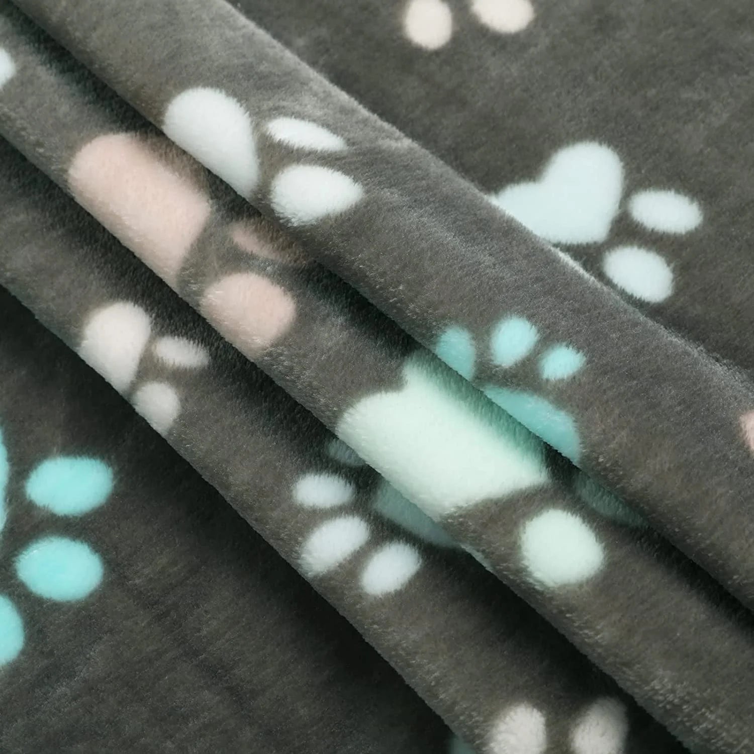 1 Pack 3 Blankets Super Soft Fluffy Premium Fleece Pet Blanket Flannel Throw for Dog Puppy Cat Paw 23X16 Inch