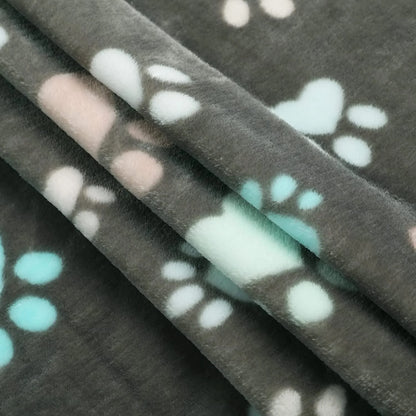 1 Pack 3 Blankets Super Soft Fluffy Premium Fleece Pet Blanket Flannel Throw for Dog Puppy Cat Paw 23X16 Inch