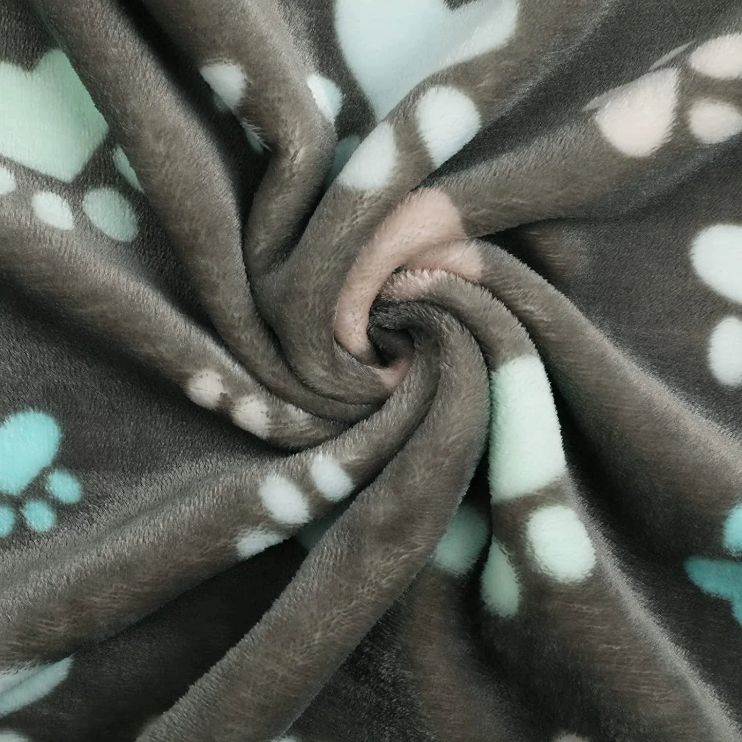 1 Pack 3 Blankets Super Soft Fluffy Premium Fleece Pet Blanket Flannel Throw for Dog Puppy Cat Paw 23X16 Inch